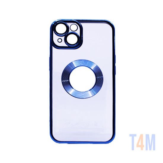 Capa de Silicone Rígida com Protetor de Câmera para Apple iPhone 14 Azul